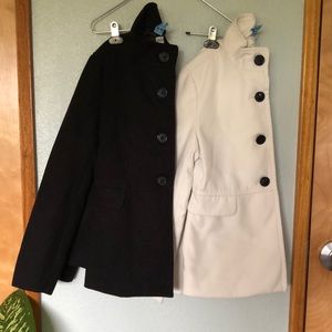 DROPPING TODAY | 2 pea coats classic black and cream
